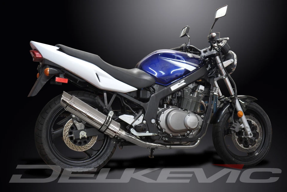 Suzuki GS500 E/F 1989-2009 Kit Silenciador Escape Redondo Acero Inoxidable Deslizable 14" Foto 4 de 4