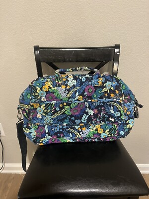 Vera Bradley Marrakesh Small Duffel Bag BLUE FLORAL | eBay