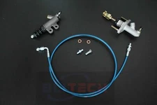 Master and Slave Cylinder and Clutch Line Kit For 1992-2000 Honda Civic Blue