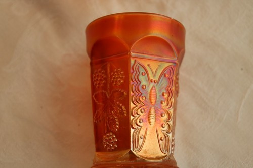 Lot Of 5 Antique Marigold Carnival Glass - Vases, Glass, Cup, Dish - Picture 6 of 7