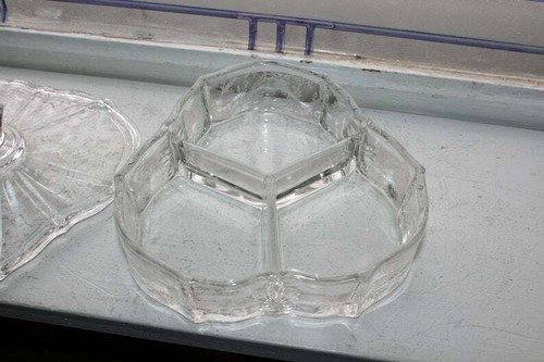 Fostoria Chintz Divided Candy Box Relish Dish with Lid Vintage 1950s - Picture 4 of 5