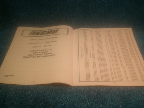 ECHO EMISSIONS & WARRANTY STATEMENTS EPA PHASE-3 CALIFORNIA TIER III CPC-180 - Picture 4 of 7