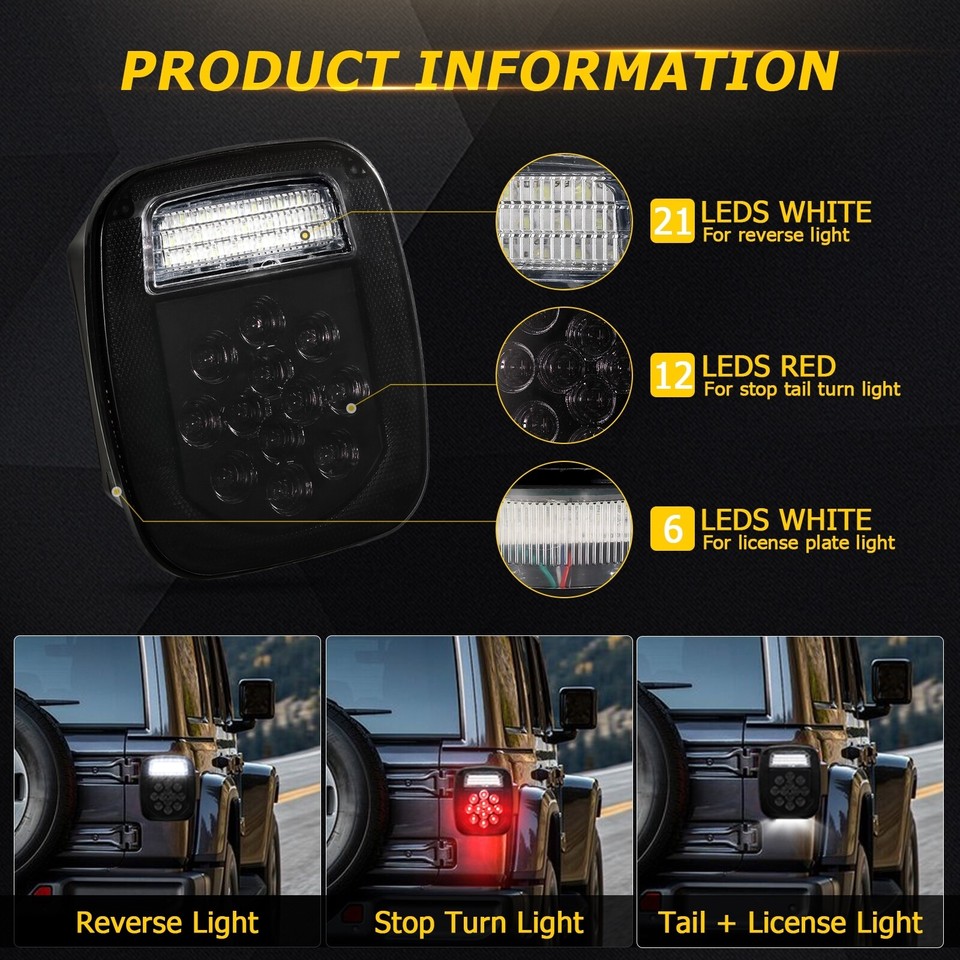WenQi 7x6 RGB Halo LED Headlights Pair For Jeep Wrangler YJ 86-95 – H4 Compatible
