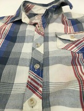 Lucky Brand Child Multi-Color 2T Plaid Button Up 100 Cotton Short Sleeve Shirt