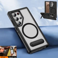MagSafe Magnetic Case For Samsung Galaxy S25 Ultra/S25+ Stand Shockproof Cover