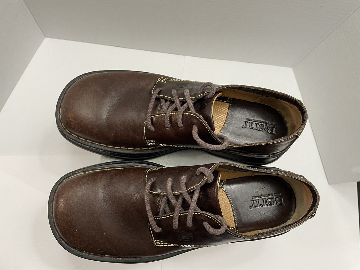 Born Leather Lace-Up Oxford Shoes, Dark Brown, Women's Size Born Leather Lace-Up Oxford Shoes, Dark Brown, Women's Size