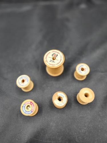 VTG Spools Various Makers 6 Each - Md/Sm Sizes- W/out Thread/Ribbon - Decoration - Picture 4 of 24