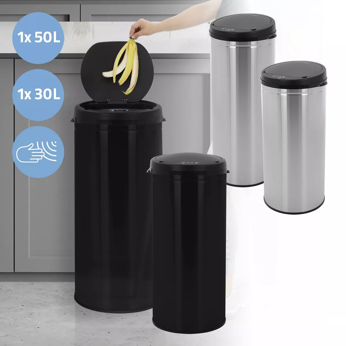 Cubo de basura 50l sale