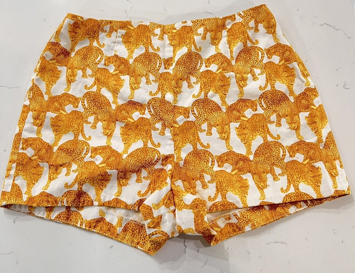 Rare Gianni Versace Versus Leopard printed Shorts White