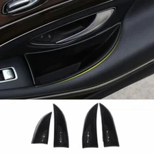 4P Fit For Benz S-Class 2014-2020 Black Car Interior Door Storage Box Cover Trim