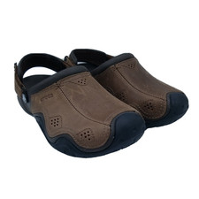 Crocs Swiftwater Mens Brown Leather 
