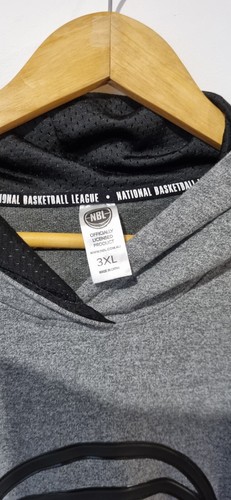 NBL Hoody Jumper Size 3XL Grey Short Sleeve Pullover Lightweight Cotton - Picture 3 of 6