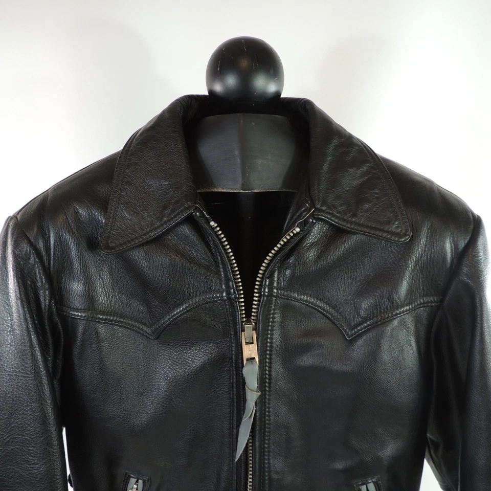 Leather Loft Motorcycle Jacket Women Small Black Grey Cross Stitching Side Laces - Image 2 of 4