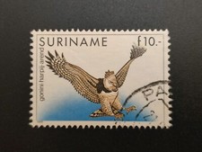 Surinam Sc 729 used 1985 10g Harpy Eagle 