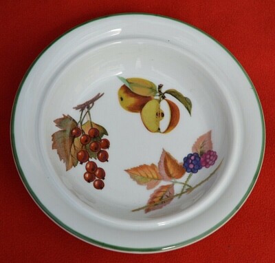 ROYAL WORCESTER ''EVESHAM VALE'' ANSTECKNADELSCHALE 1986 - TOP ZUSTAND! 