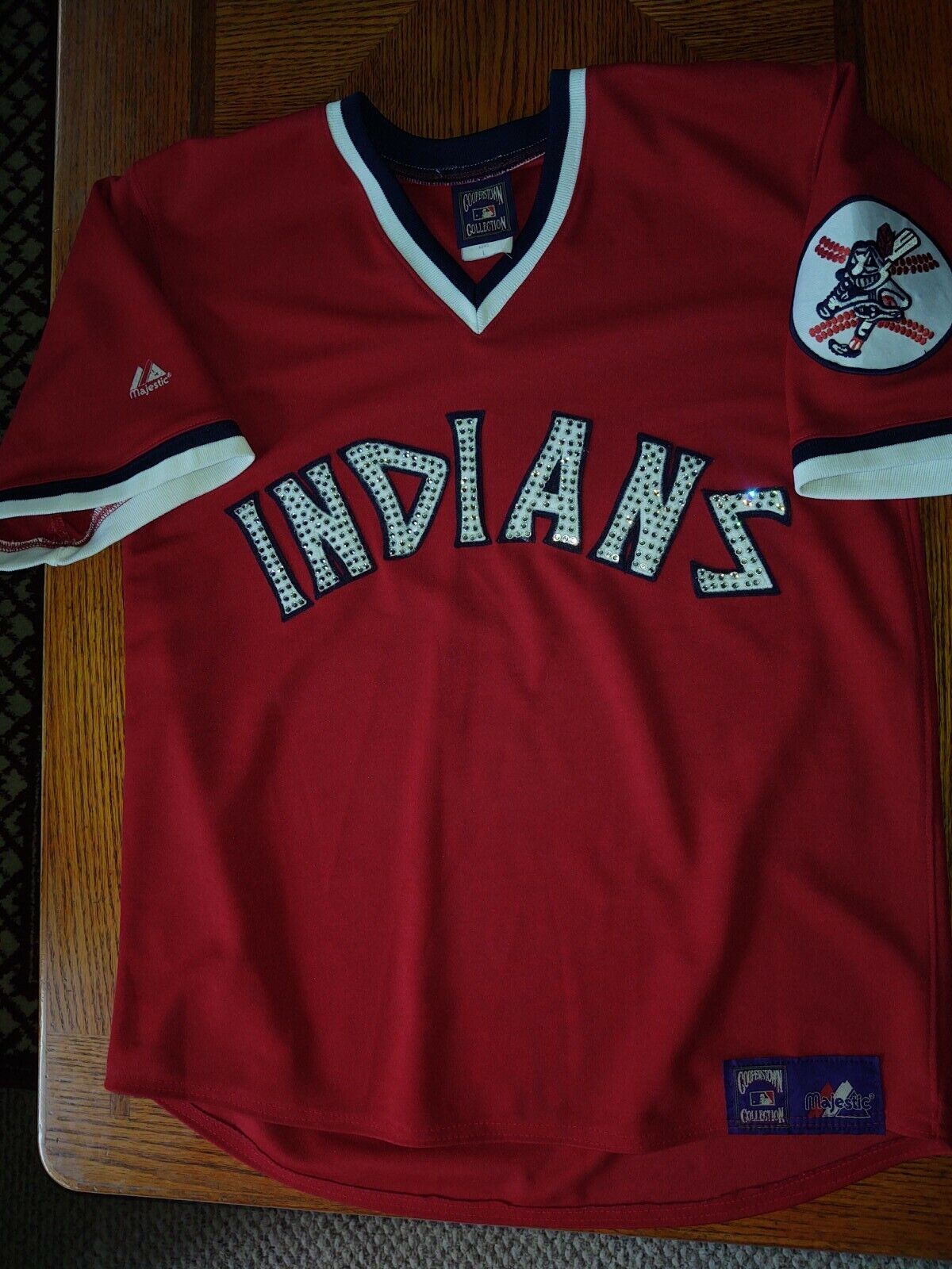 1976 CLEVELAND INDIANS JERSEY woman's Large