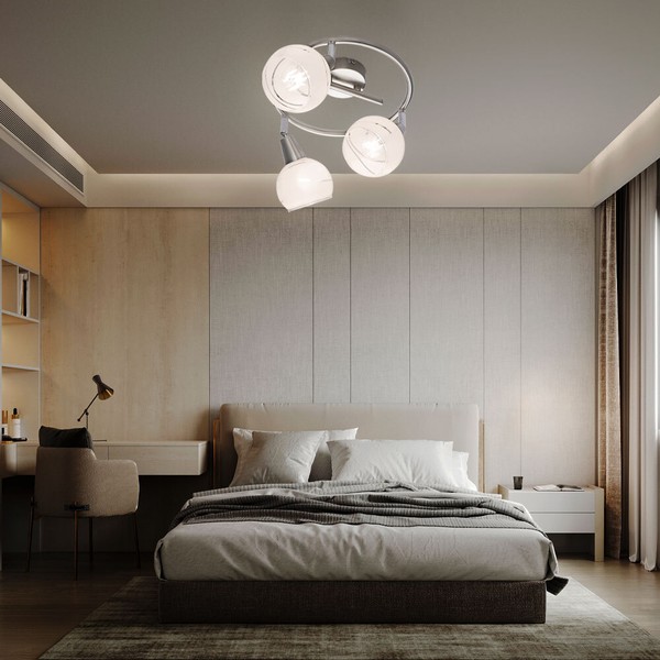 Deckenlampe Deckenstrahler Wohnzimmerlampe Verstellbar Led Glas Spotlampe D 25Cm-image