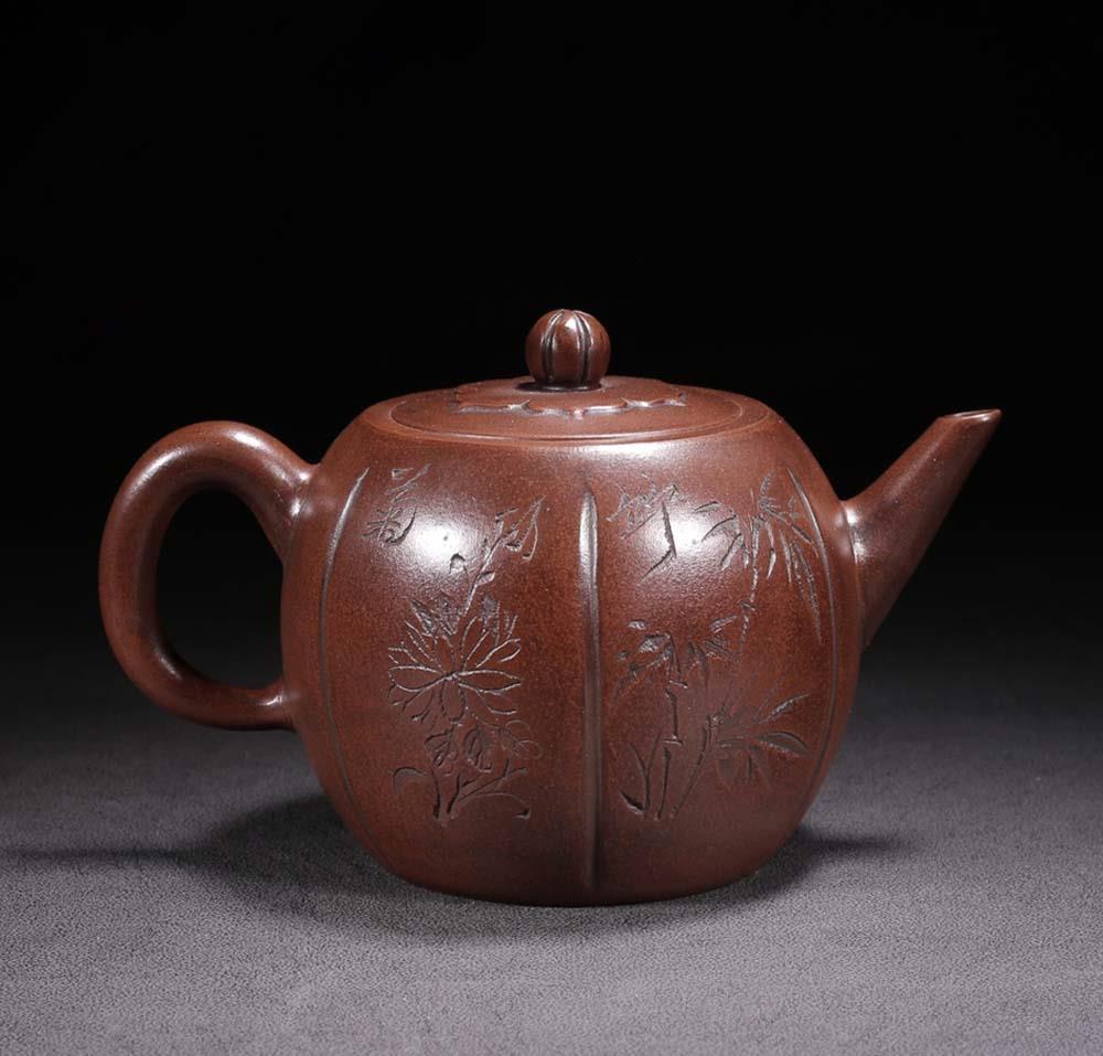 Gu Jingzhou Signed Old Chinese Handmade Yixing Zisha Teapot w
