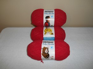 Bernat Baby Blanket Tiny Yarn Lot Of 3 Skeins Red Barn 14006