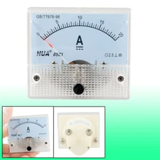 85C1 DC 0-20A Rectangle Analog Amperemeter Panel Meter Gauge