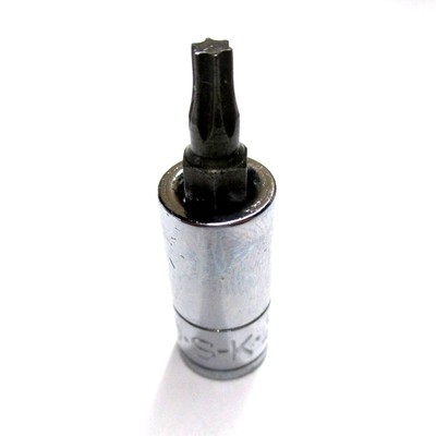 S-K Tools Torx Bit Chrome Socket , 1/4 6 Pt, 42920 SK *MADE IN THE USA*
