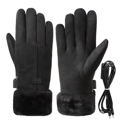 Heated Gloves for Men Screen Touch Electric Hand Warmer Heated Mittens very well