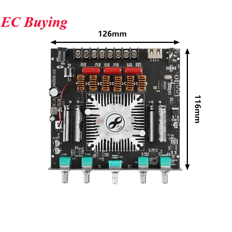 XY-S220H App Control 160Wx2+220W Amplifier Board TDA7498E 2.1 Dual