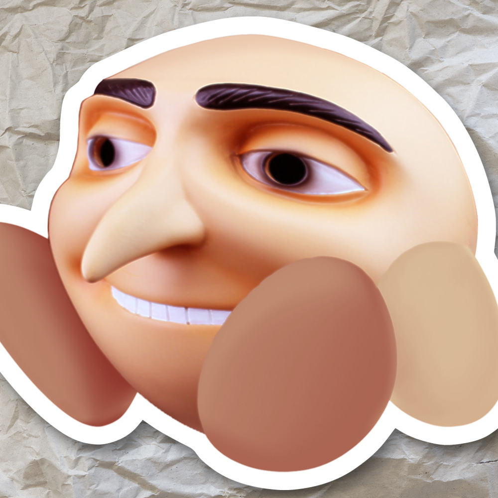 Gruby Gru kirby Meme Sticker Horror Funny Why God Despicable Me Nintendo  Decal