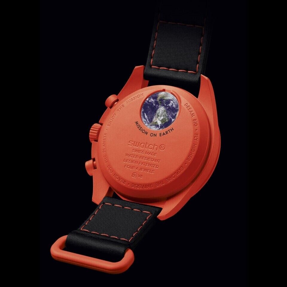 Swatch x Omega Bioceramic Moonswatch Mission To Earth Lava Swatch x Omega Bioceramic Moonswatch Mission To Earth Lava