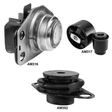 Engine Mount, Engine Mount Bushing & Trans Mount 3PCS for Renault Clio 1.6L MT