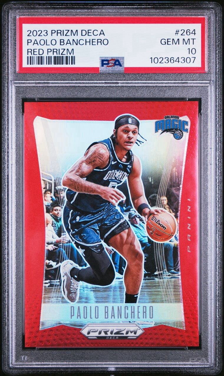 2023-24 Panini Prizm Deca PAOLO BANCHERO /199 Red Prizm #264 PSA 10