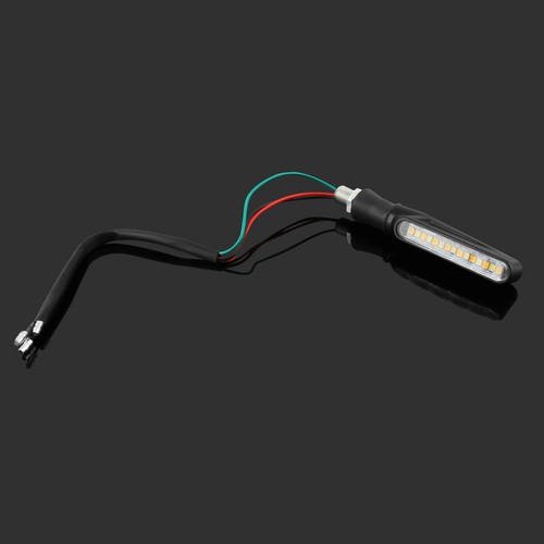 1 Pair Motorcycle Front and Rear LED Flowing Turn Signals Tail Light 10mm Thread - Picture 7 of 12
