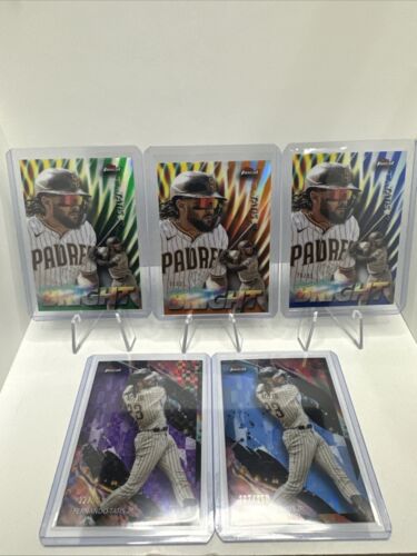 2024 Topps Finest Lot Of 5 Fernando Tatis Jr. Numbered Parallels (/25; /75; /99)