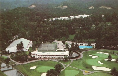 Postcard Air View Greenbrier Golf Tennis White Sulphur Springs West Virginia WV