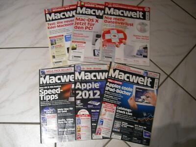 MACWELT  10 - 12 2008 + 02 + 03 2012 + 01 2011 alle ohne Cds