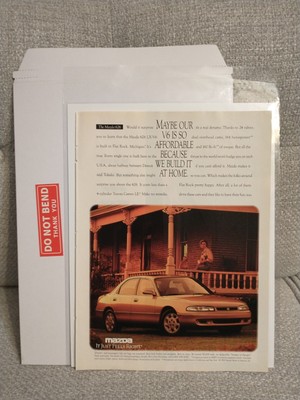 Mazda 626 LX-V6 Flat Rock Vintage Magazine Photo Advertisement Article Print Ad