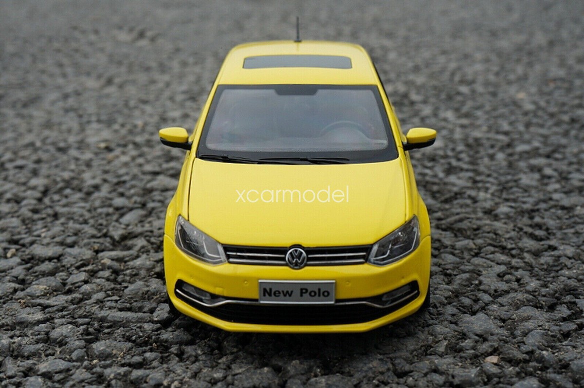 1/18 Scale For VW Volkswagen NEW POLO 2016 Yellow DieCast Toy