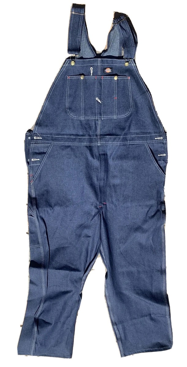 Dickies Bib Overalls Mens Blue Indigo Denim Carpenter Pants 42 X