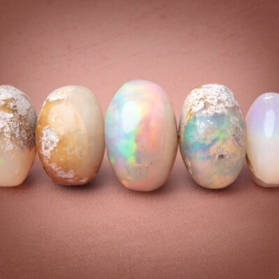 10-15mm Ethiopian Opal Matrix Rondelle Beads 20 in 69 pieces AA Quality Gemstone