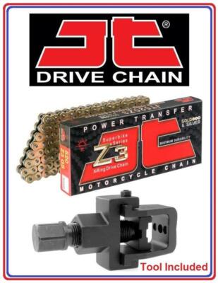 Cagiva 125 Aletta Oro 85-87 JT Z3 Super-HD Gold X-Ring Chain 520x104 Link + Tool