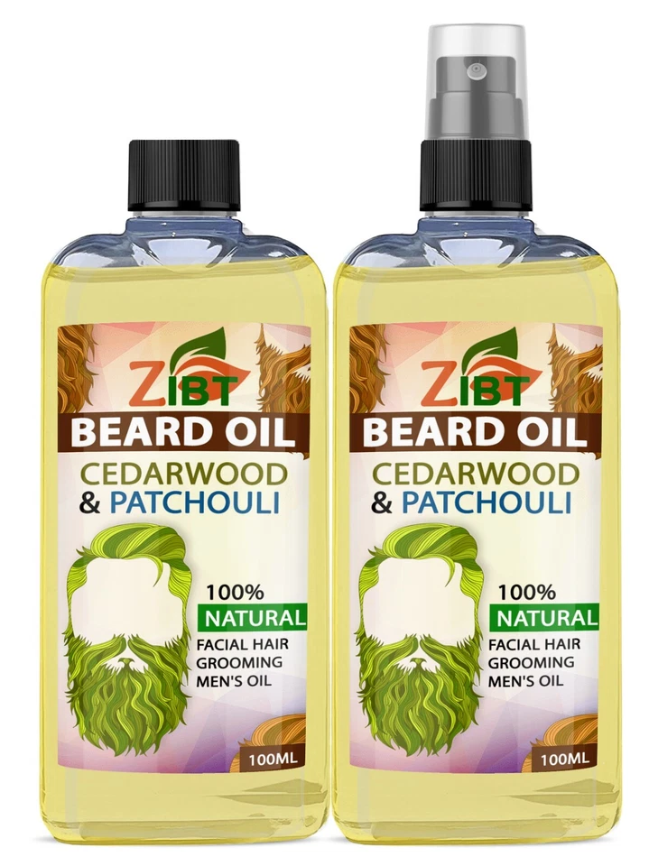 Cedarwood & Patchouli Beard Oil 100% Natural facial hair grooming oil men's gift