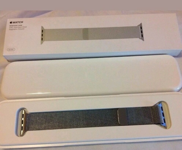 38mm milanese loop silver