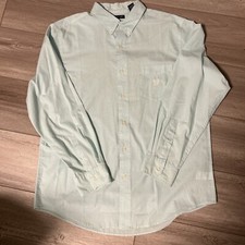 Chaps Long Sleeve Men’s Dress Shirt Size L Sea Foam Color 
