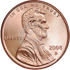 Penny 3 Pack Circle Stickers 3 Inch Coin Collector Money Currency Lincoln