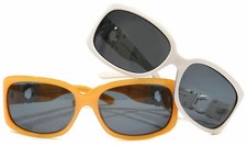 occhiali vintage  da sole donna moda firmati ORIGINALI ICEBERG arancio bianchi