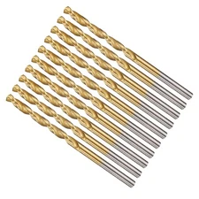 METALLIXITY Drill Bit 1/16 10Pcs, 4241 High-Speed Steel Straight Shank Titani...
