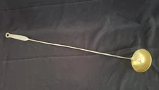 Vintage Hand Forged Fireplace Ladle Brass And Copper Bowl 22" Long