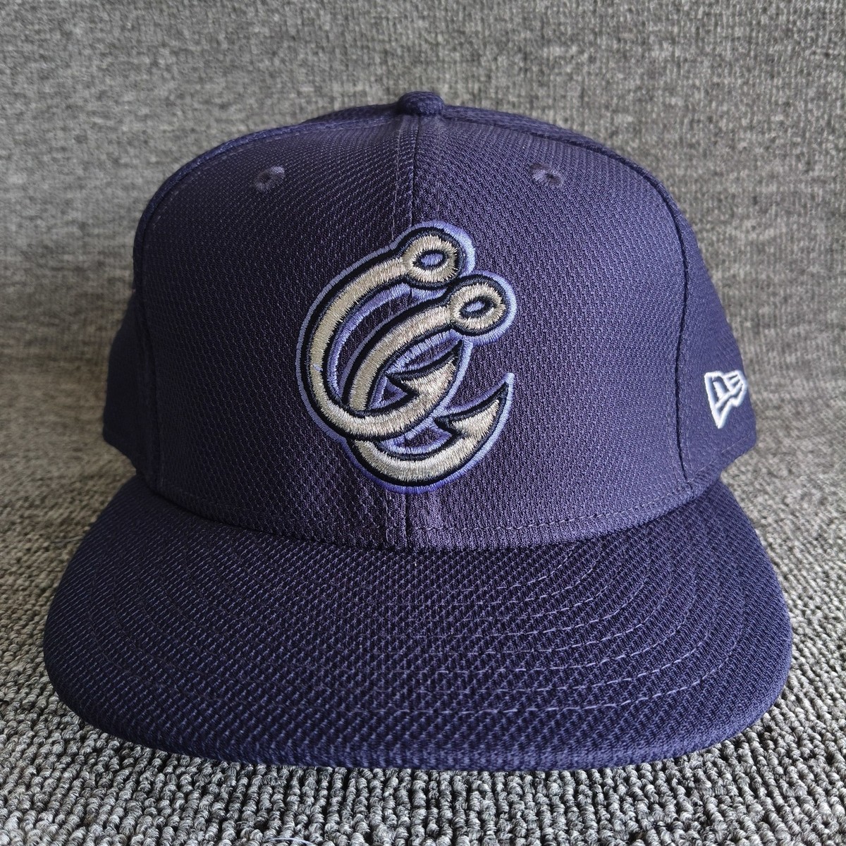 New Era 59FIFTY MiLB Fitted Baseball Cap Navy Purple 7 1 4 Hat