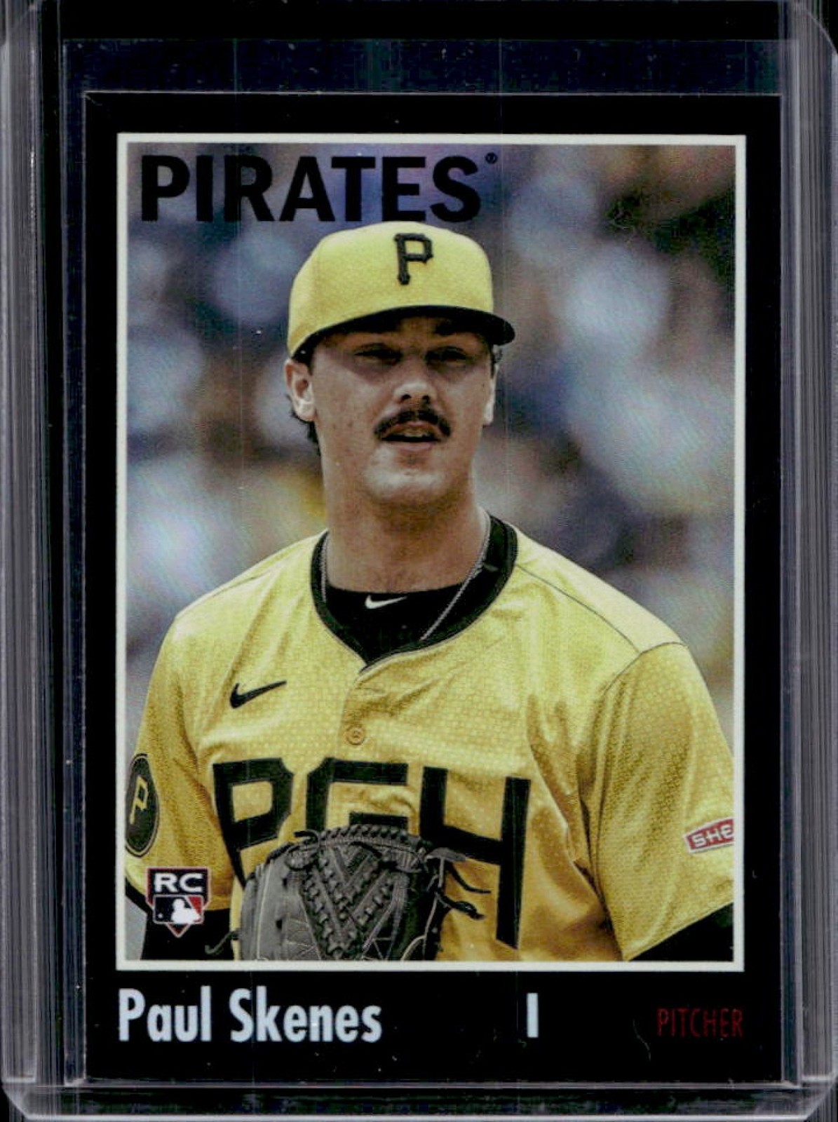 2024 Topps Archives Paul Skenes RC Black Foilboard Rookie #200 Pirates