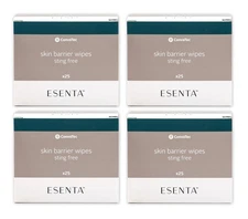 4 Boxes = ConvaTec Esenta 423392 Skin Barrier Wipes Sting Free = 100 Total Wipes